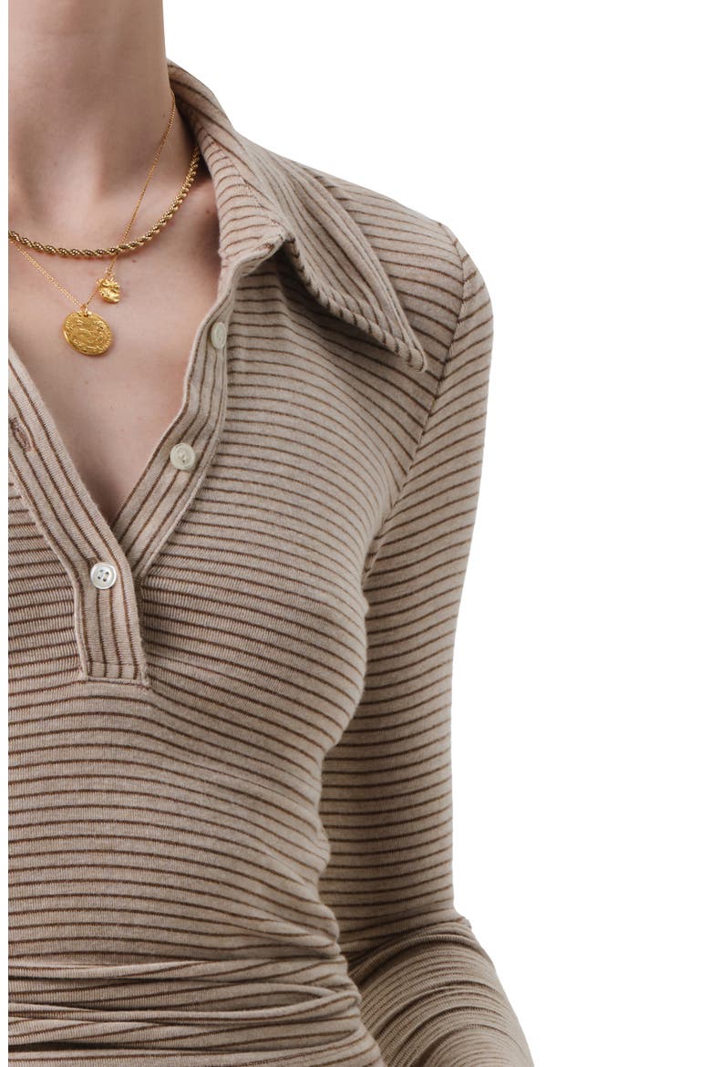 Shaea Polo Top, Alternate, color, CHILTERN OATMEAL
