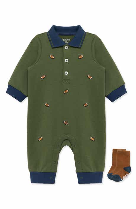 Little Me Football Romper & Socks Set
