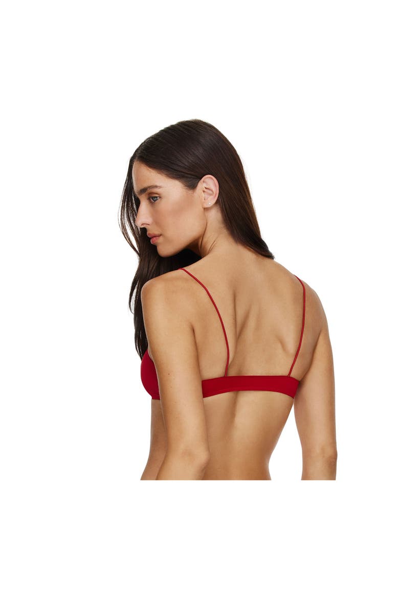 Beach Time Scoop Neck Bikini Top, Alternate, color, Red