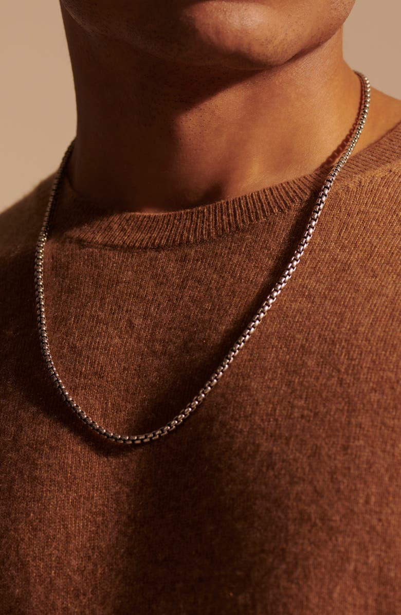 John Hardy Men's Naga Box Chain Necklace, Alternate, color, Silver