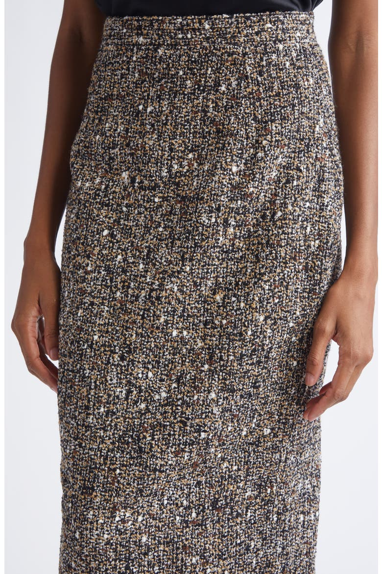 Tweed Midi Pencil Skirt, Alternate, color, BLACK ECRU MULTI