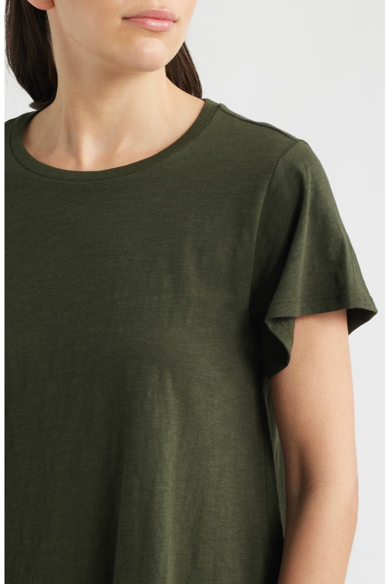 Crewneck Organic Cotton T-Shirt, Alternate, color, SEAWEED