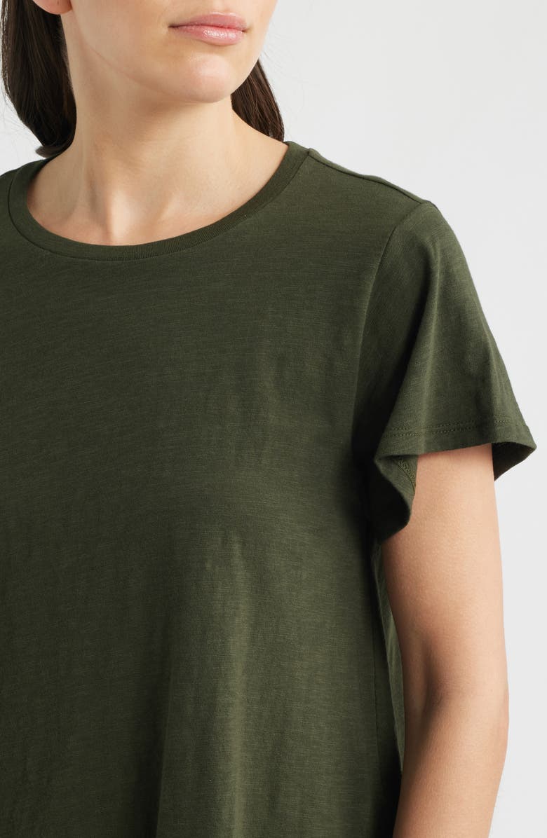Eileen Fisher Crewneck Organic Cotton T-Shirt, Alternate, color, Seaweed