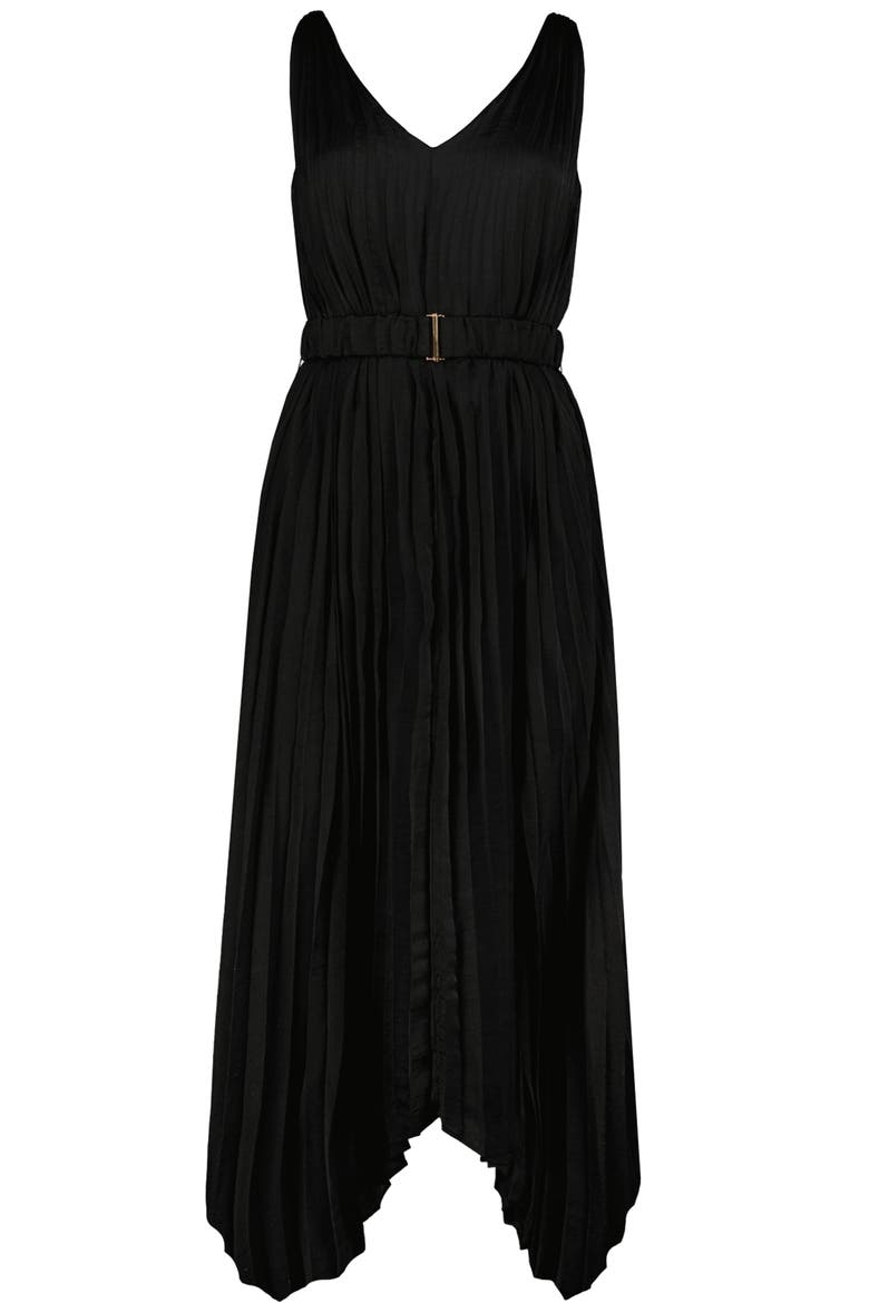 Highbrow Pleat Dress, Alternate, color, Black