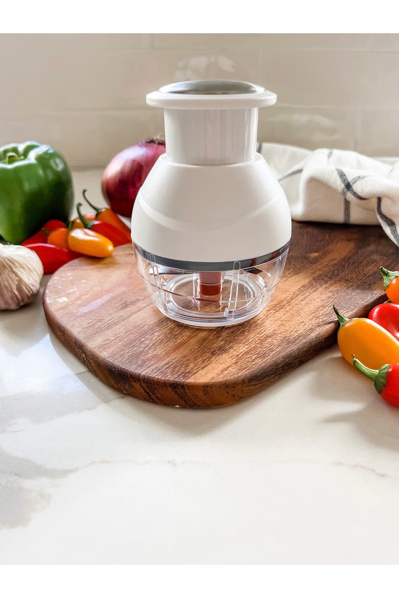 Push Fruit and Vegetable Multi Chopper, 3.4-Inch Diameter, Alternate, color, White