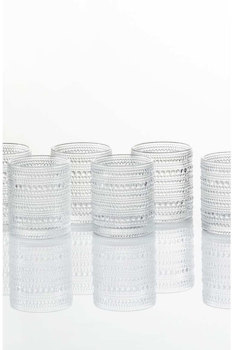 Jupiter Set of 6 Double Old Fashioned Glasses, Alternate, color, CLEAR