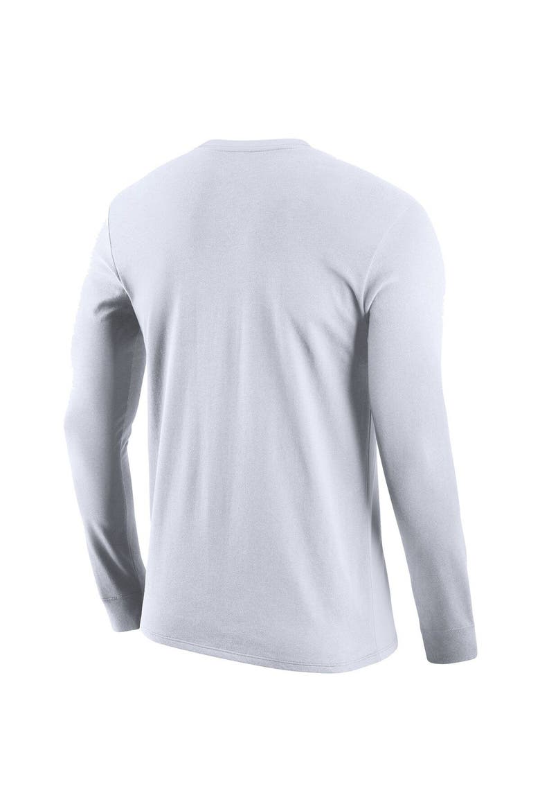 Men's Nike White Oklahoma Sooners Team Lockup 2-Hit Long Sleeve T-Shirt, Alternate, color, White