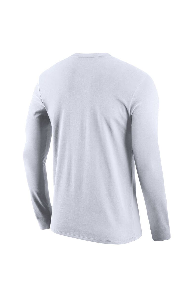 Nike Men's Nike White Oklahoma Sooners Team Lockup 2-Hit Long Sleeve T-Shirt, Alternate, color, 