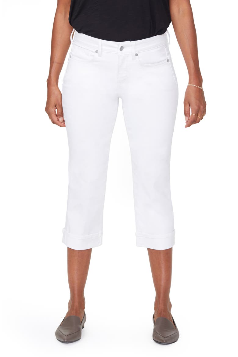 Marilyn Straight Leg Capri Jeans, Main, color, OPTIC WHITE
