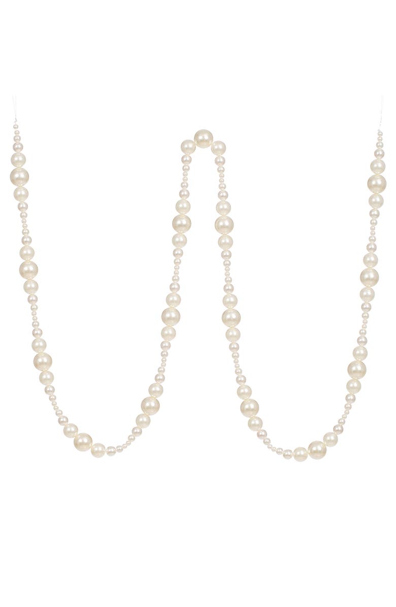 Mark Roberts Pearl Ball Garland, Set of 6, Main, color, White