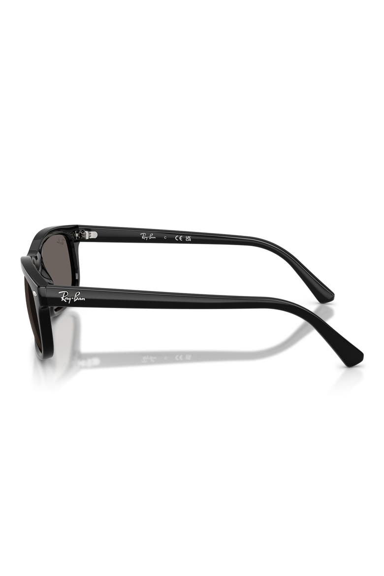 Rectangular Sunglasses, Alternate, color, BLACK / DARK GREY