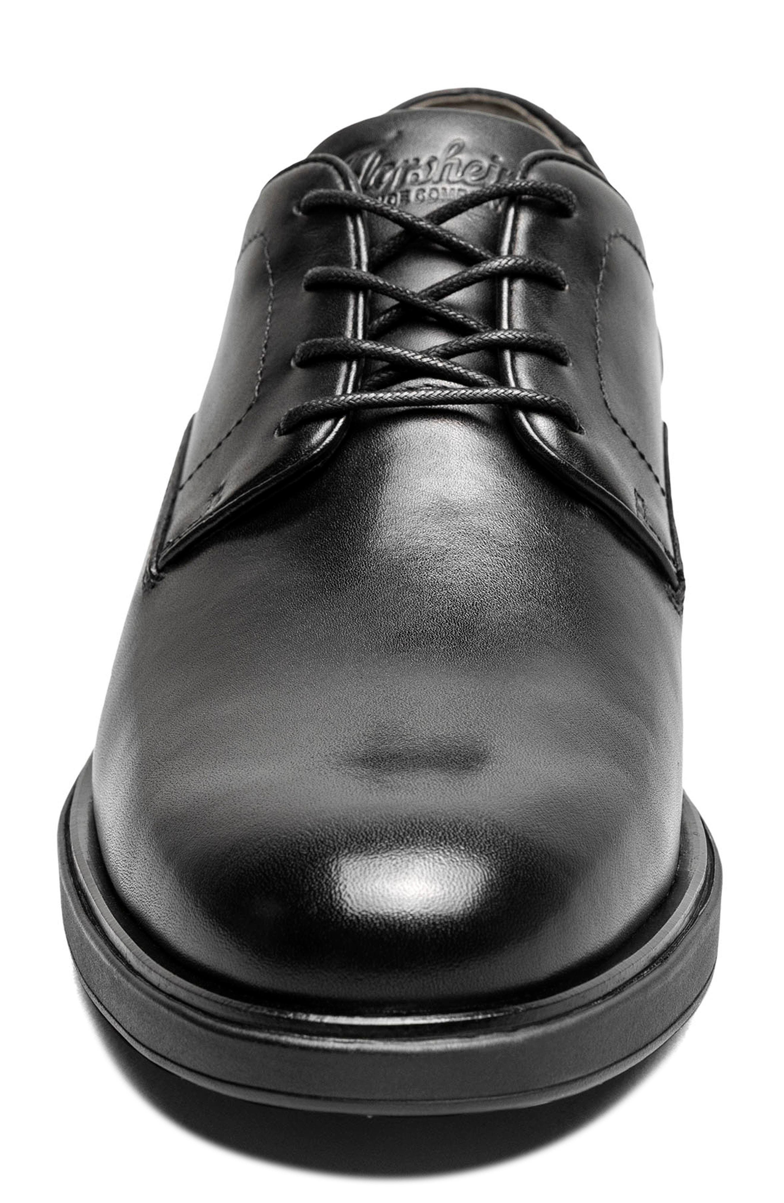 Avenue Leather Plain Toe Oxford, Alternate, color, BLACK