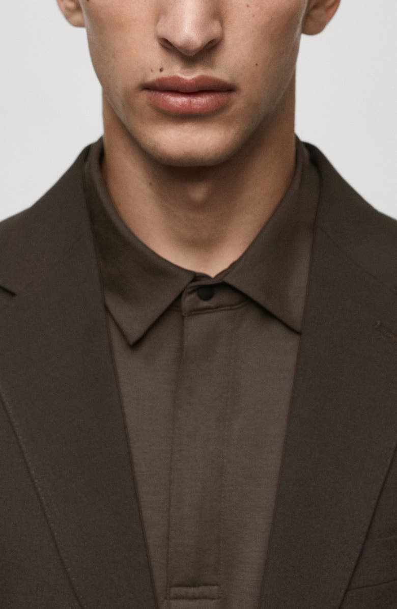 MANGO Slim Fit Wool Blend Sport Coat, Alternate, color, Brown