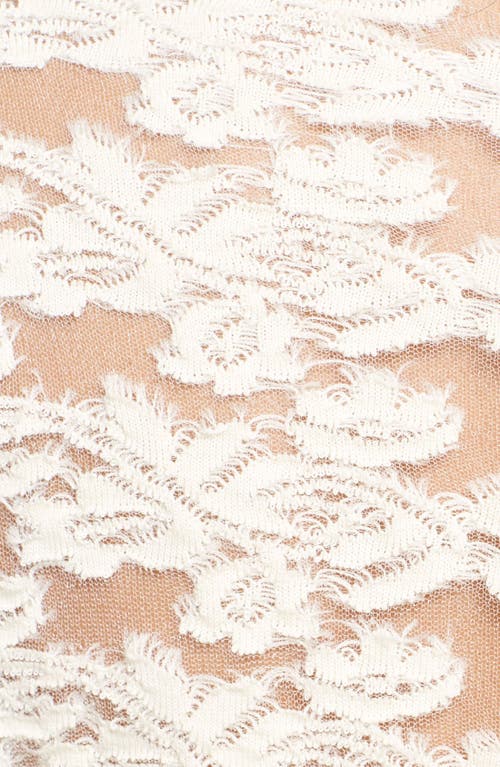 Free People Floral Textured Sheer Pullover