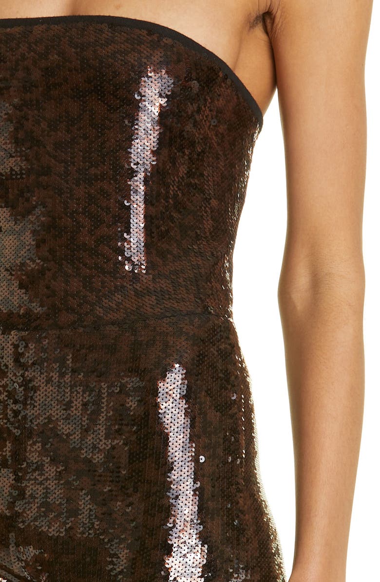 Yves Saint Laurent Sequin Strapless Jumpsuit, Alternate, color,