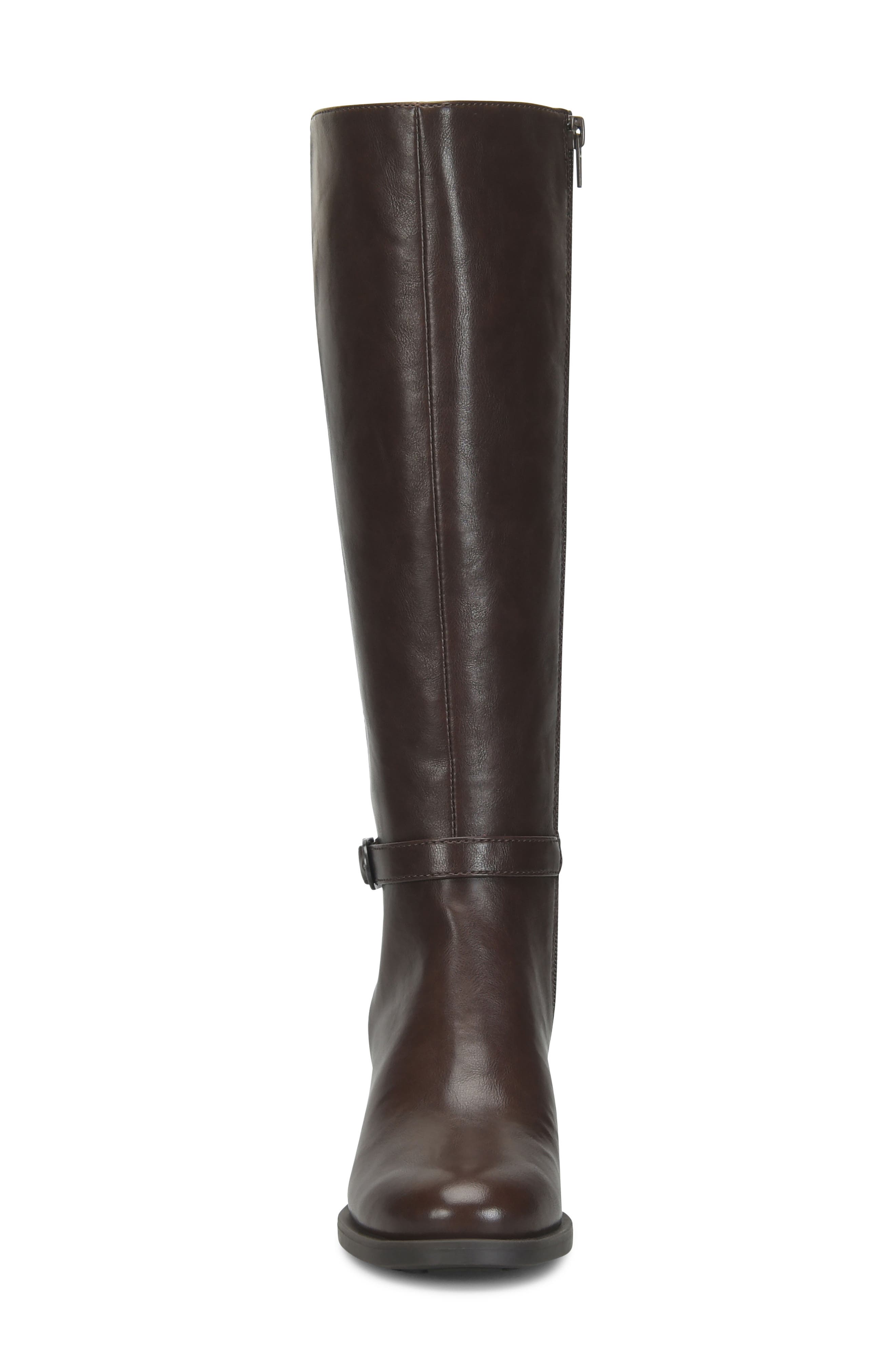 Brandie Faux Leather Knee High Boot, Alternate, color, DARK BROWN