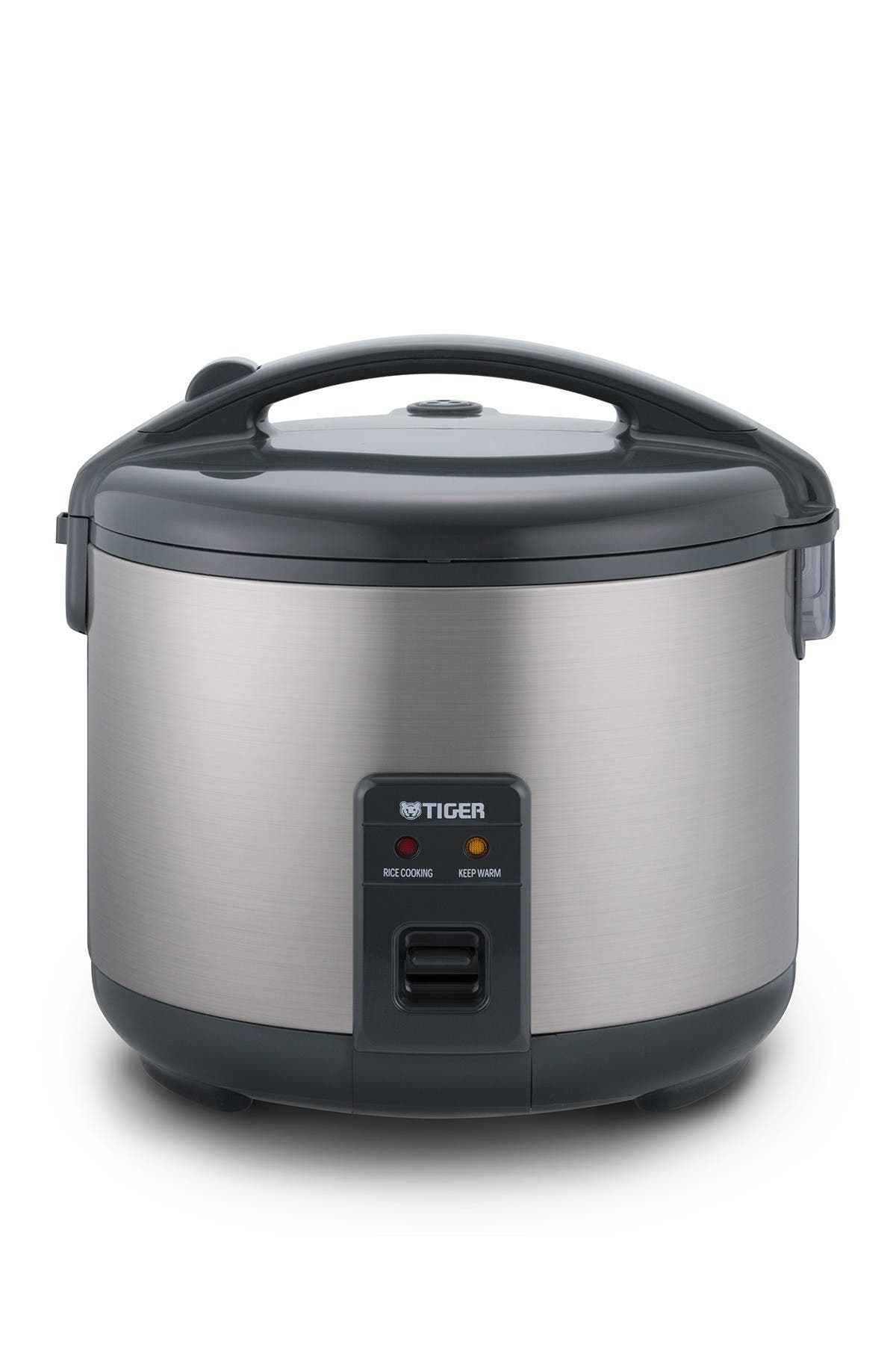 TIGER JNPS55U 3-Cup (Uncooked) Rice Cooker and Warmer, Stainless Steel Gray