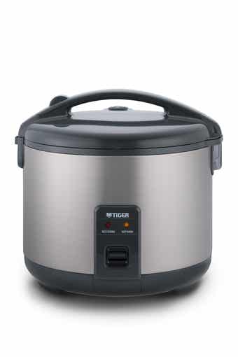 TIGER JNPS55U 3-Cup (Uncooked) Rice Cooker and Warmer, Stainless Steel Gray