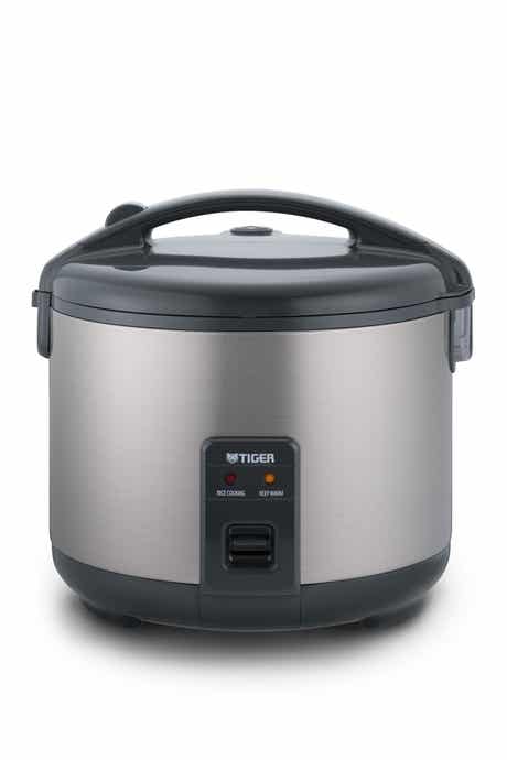 TIGER JNPS55U 3-Cup (Uncooked) Rice Cooker and Warmer, Stainless Steel Gray