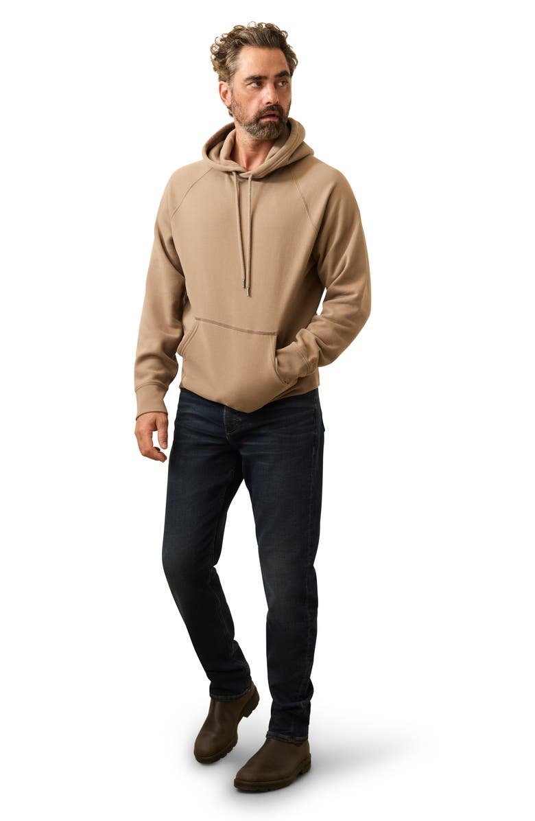 Faherty High Standard Organic Pima Cotton Blend Hoodie, Alternate, color, Walnut Branch
