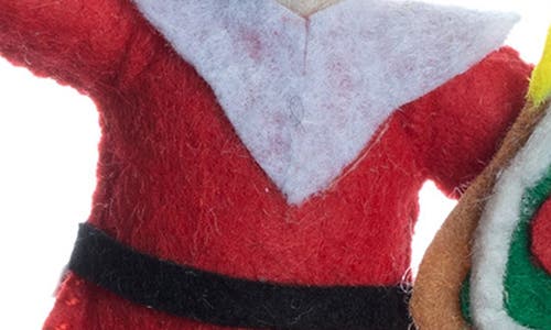 Silk Road Bazaar Handmade Elf Felted Wool Ornament In Multi