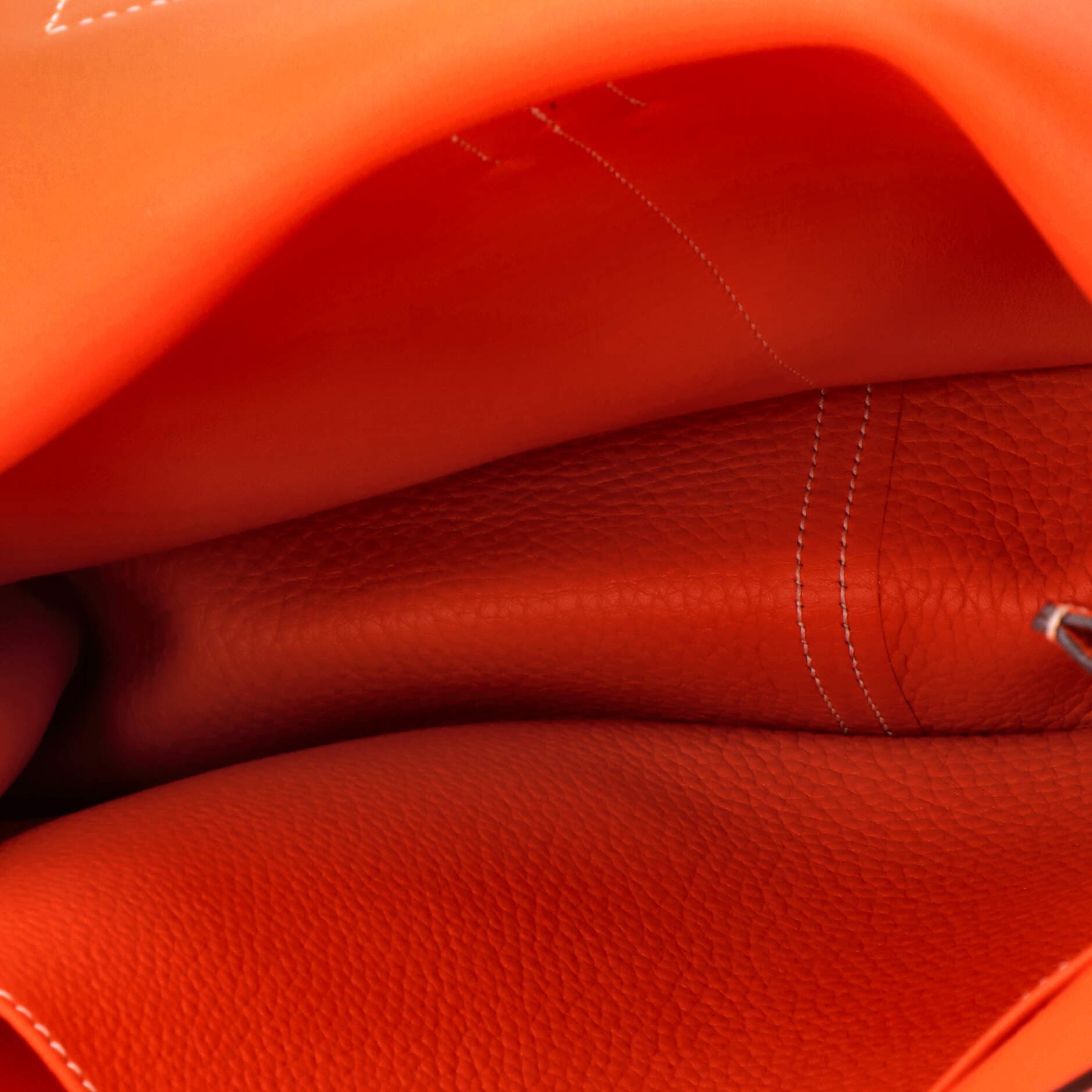 Pre-Owned Hermes Halzan Bag Clemence 31, Alternate, color, Orange Poppy