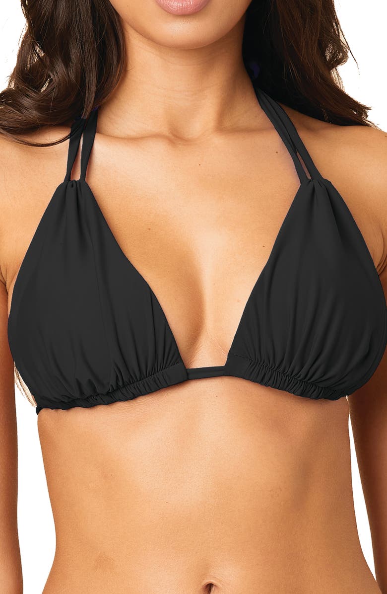 Athena Riley Halter Triangle Bra Bikini Top, Alternate, color,