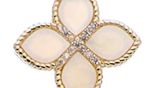 Juvell Mother-of-pearl & Cubic Zirconia Paper Clip Chain Necklace In Yellow