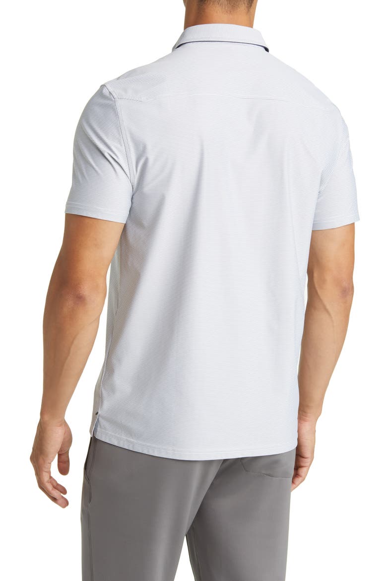 Commuter Stripe Polo, Alternate, color, SILVER STRIPE