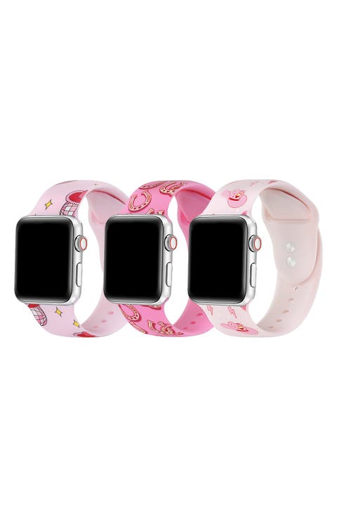 Assorted 3-Pack Printed Silicone Apple Watch® Watchbands