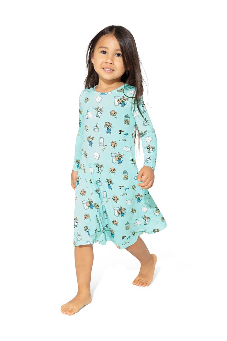 Kids' If You Give a Mouse a Cookie Long Sleeve Dress, Alternate, color, Mouse with Cookies