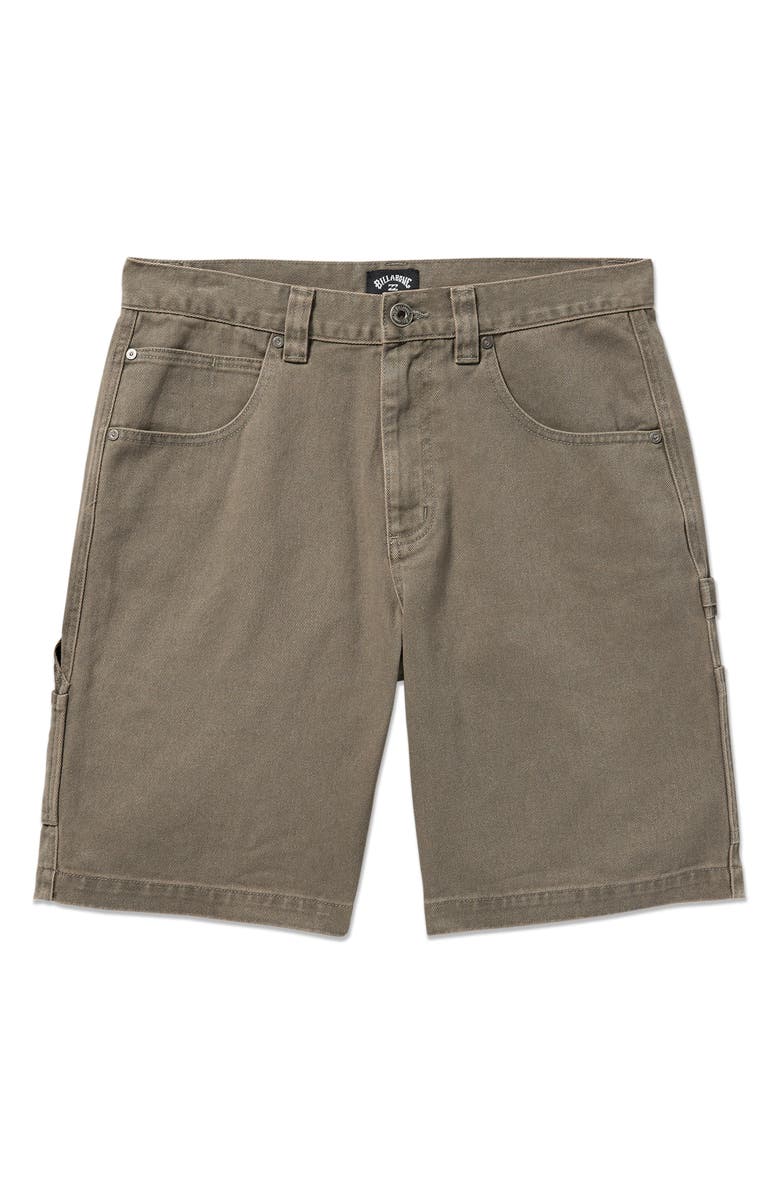 Billabong Bad Dog Denim Shorts, Alternate, color, Brown