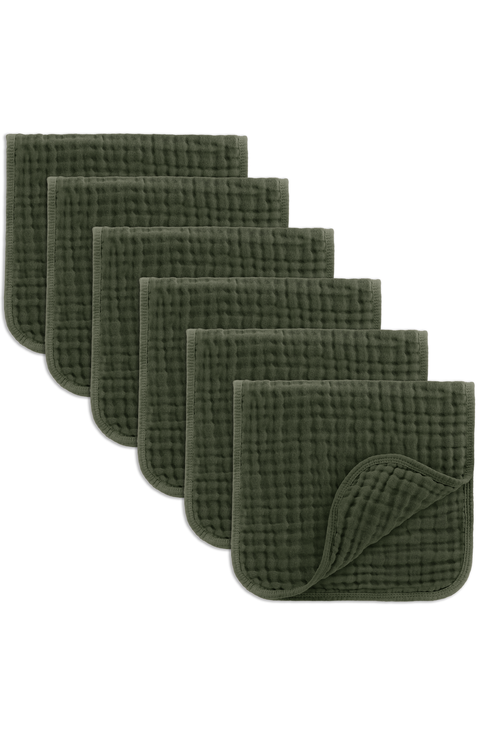 Muslin Burp Cloths - Pack of 6