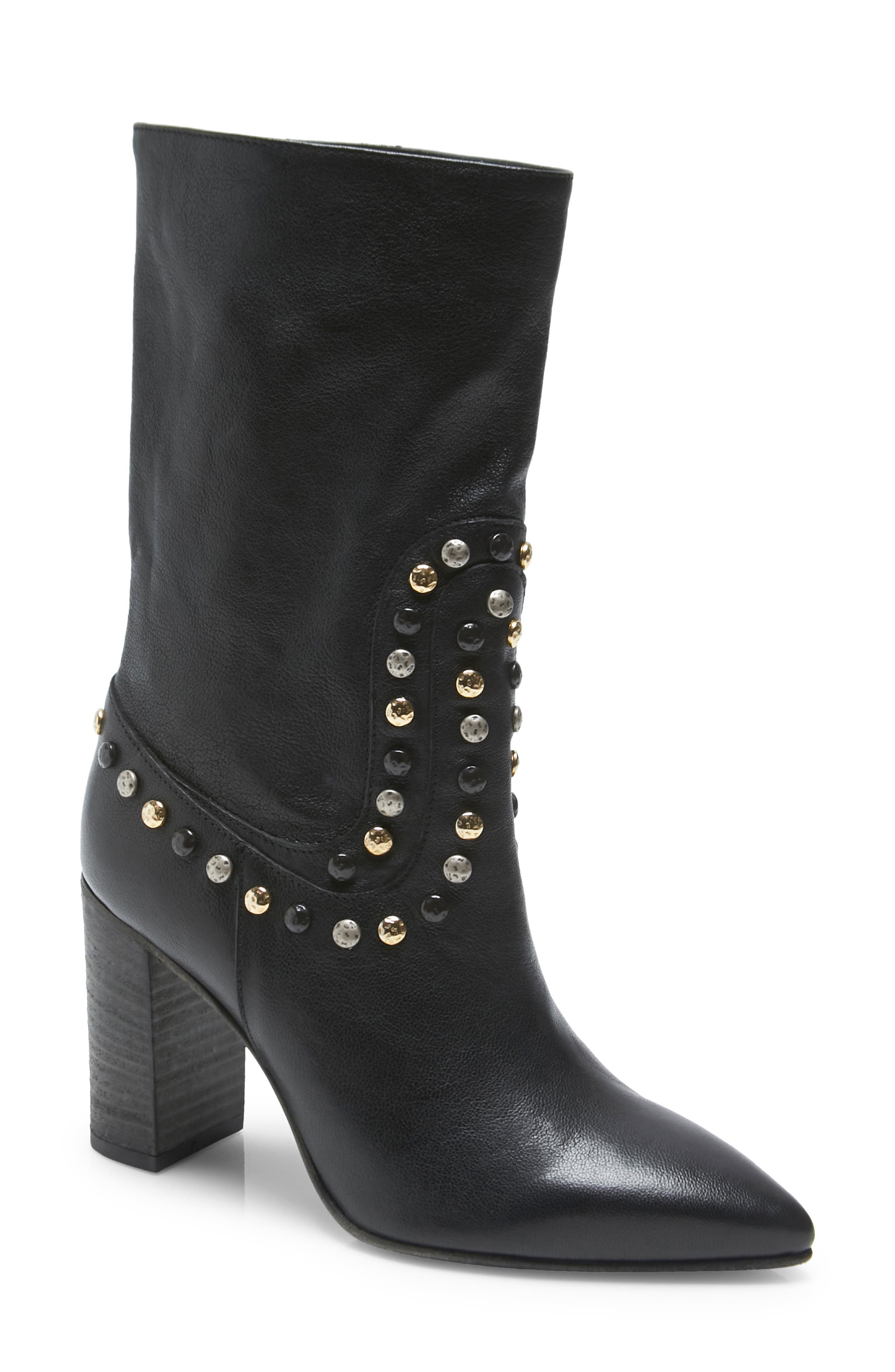 Free People Dakota Studded Western Boot, Main, color, 