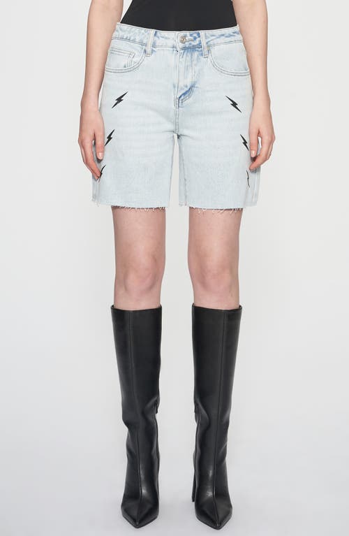 Bayeas Miki High Waist Denim Bermuda Shorts In Blue