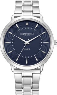 Kenneth Cole Diamond Dial Three Hand Quartz Bracelet Watch, 45mm