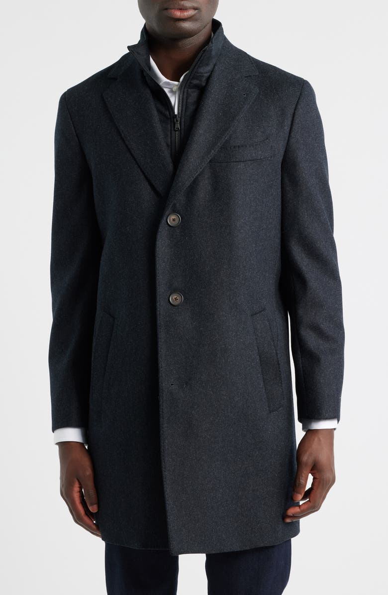 Jack Victor Delroy Wool Topcoat, Alternate, color, Charcoal