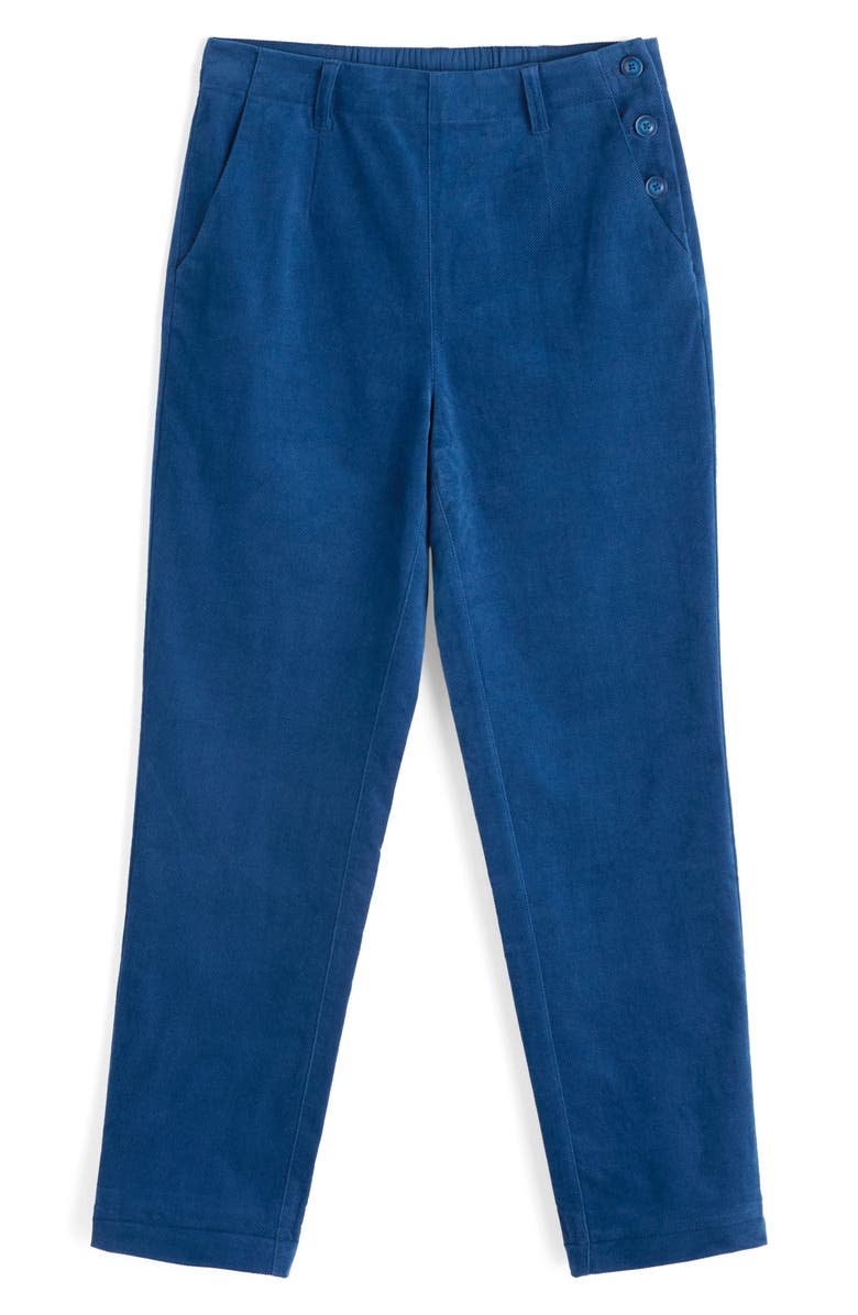 Seasalt Cornwall Crackington Sailor Button Crop Pull-On Pants, Alternate, color, Marine