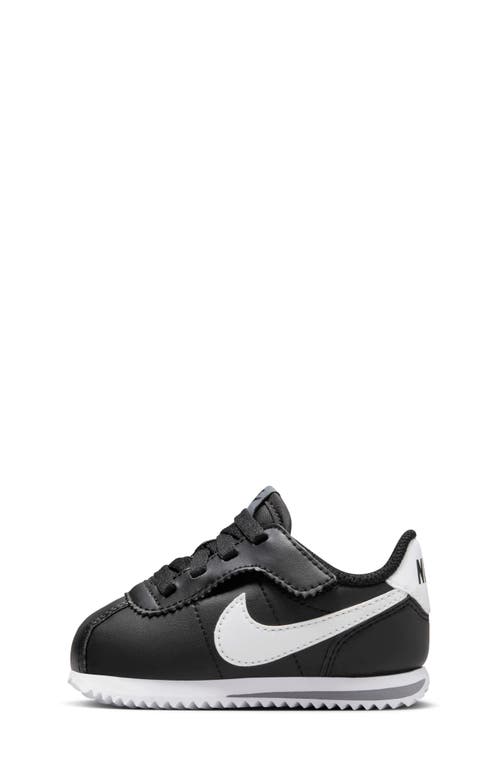 Nike Baby Black Cortez Easyon Sneakers In Black/white/cool Grey