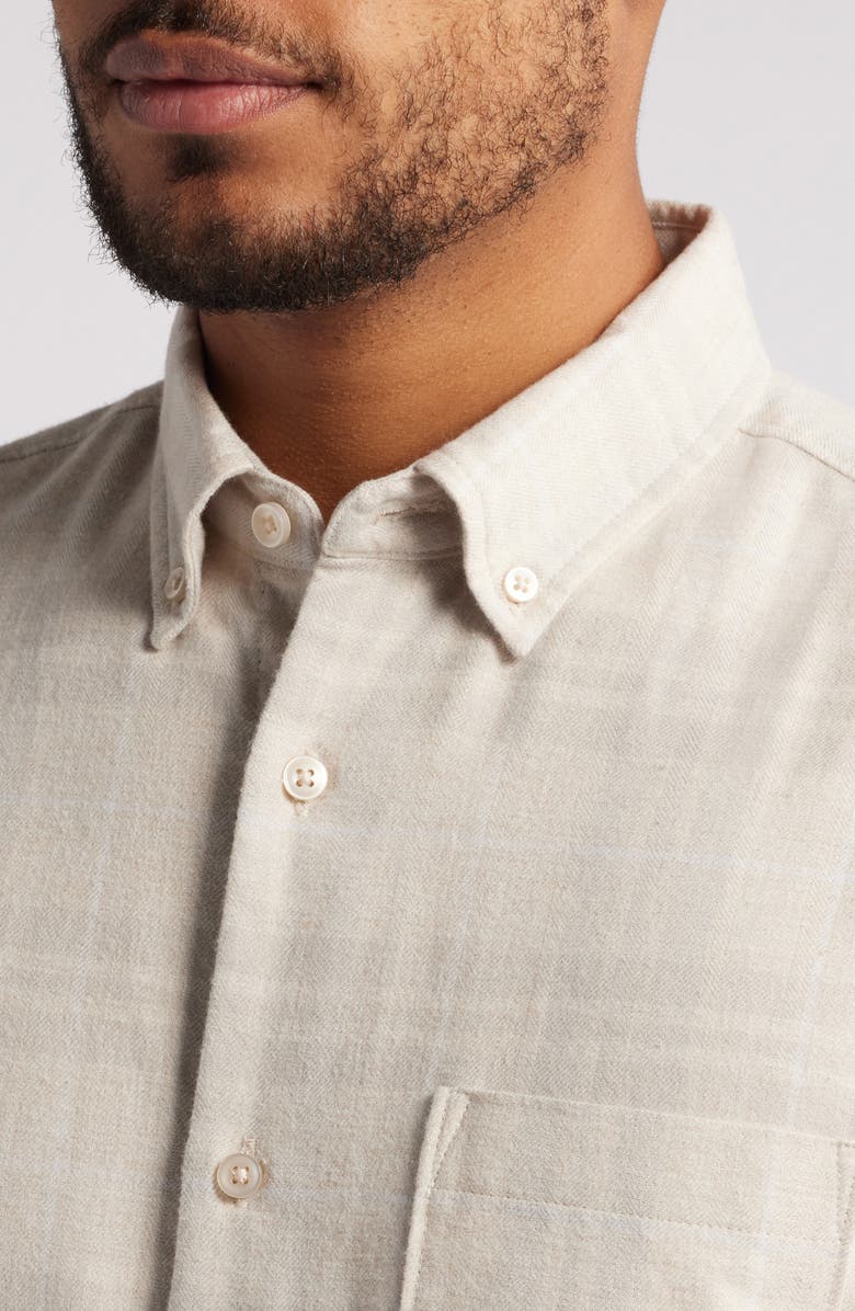 Nordstrom Dave Plaid Button-Down Shirt, Alternate, color, Grey Owl Dave Plaid