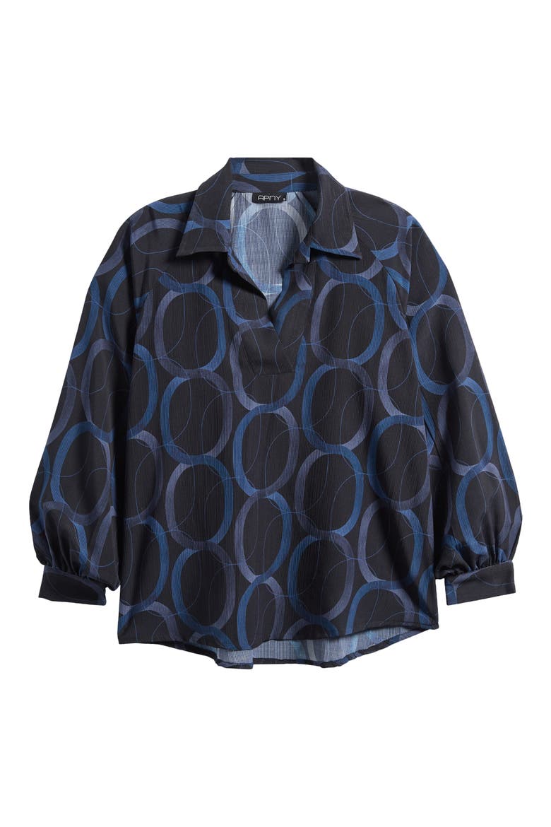 Raglan Sleeve Top, Alternate, color, SAPPHIRE/ BLACK MULTI