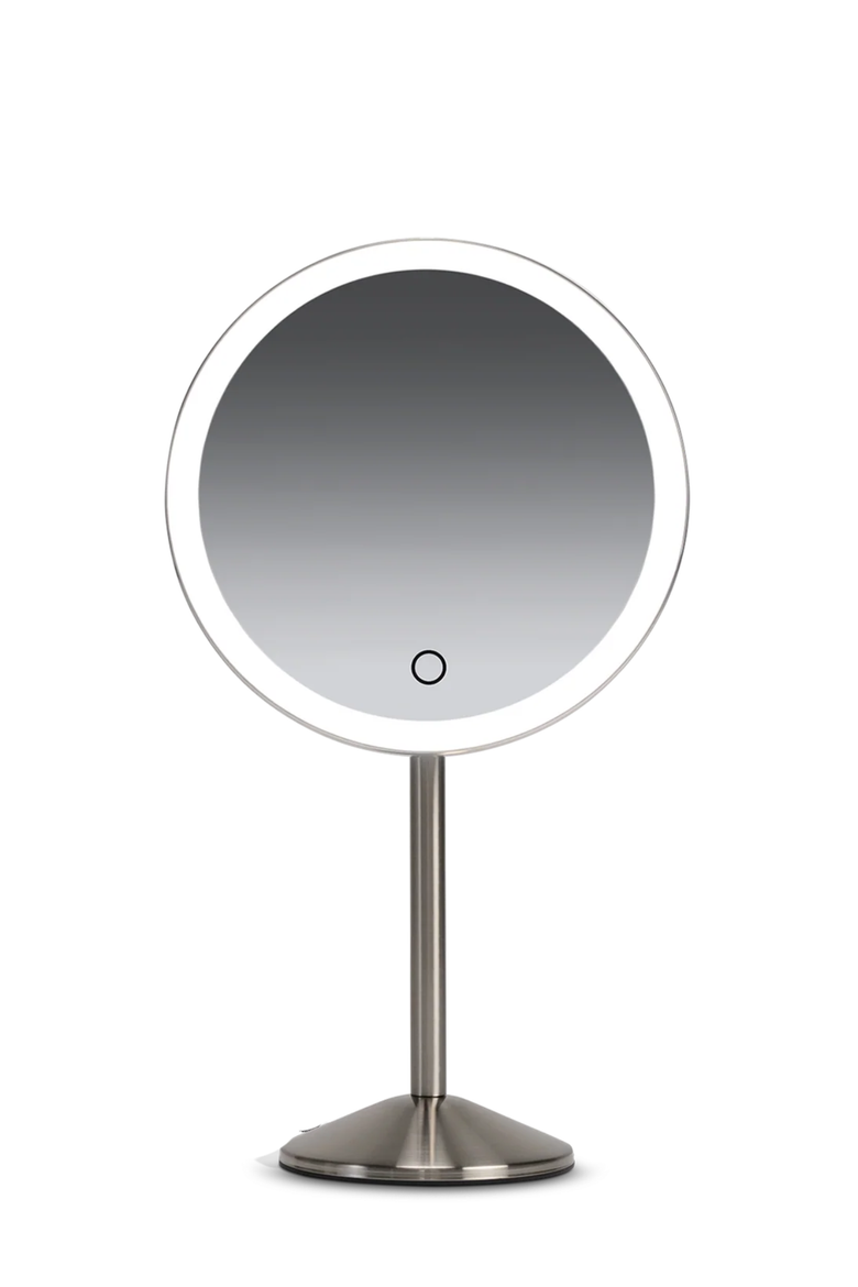 Modern Portable Rechargeable Magnetic 1x Magnication Table Mirror, Main, color, Silver