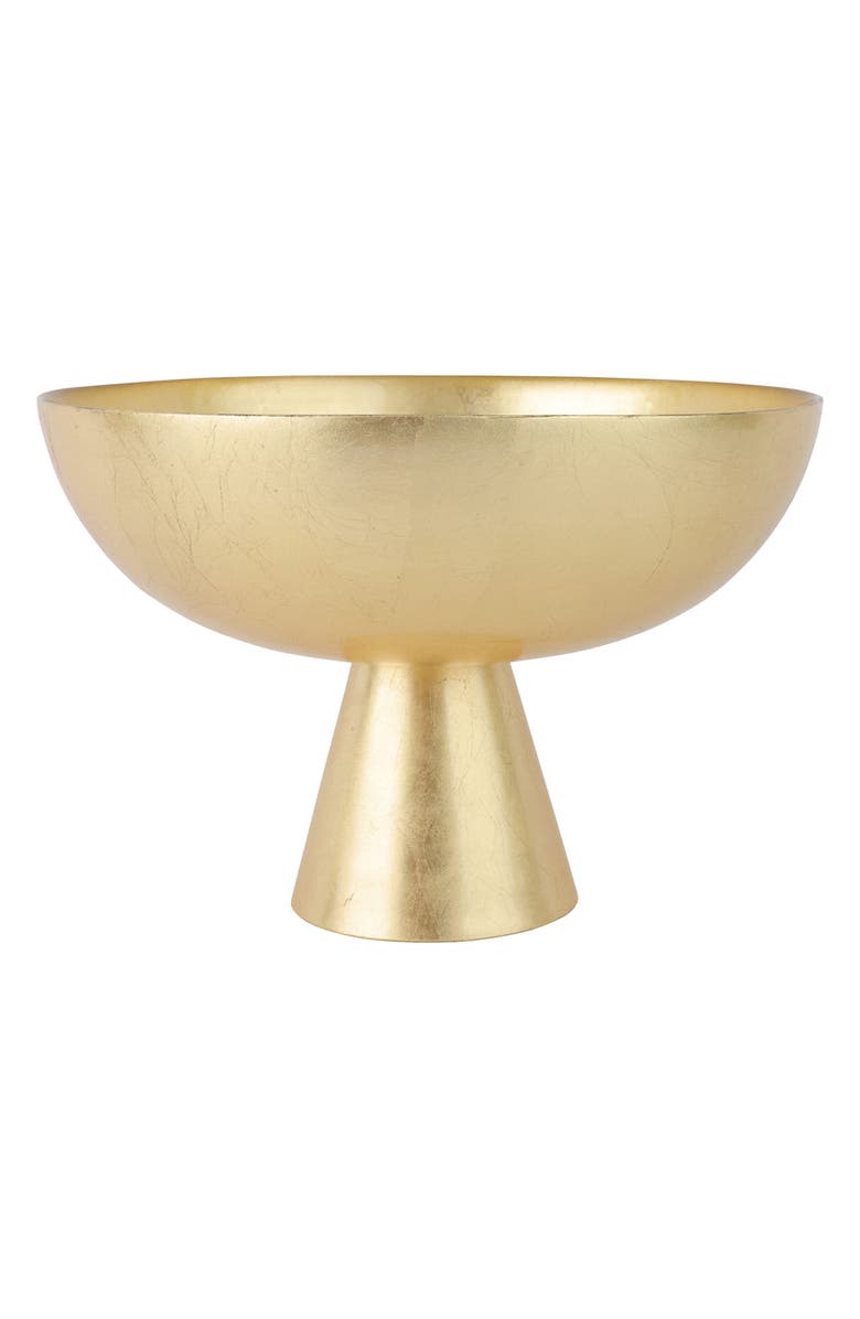 VIETRI Moon Glass Medium Pedestal Bowl, Main, color, Gold