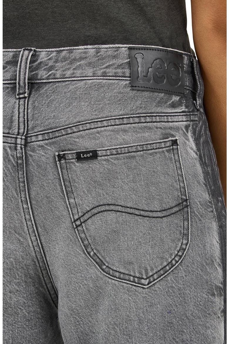 Rider Low Slung Raw Hem Barrel Leg Jeans, Alternate, color, GRAYED OUT