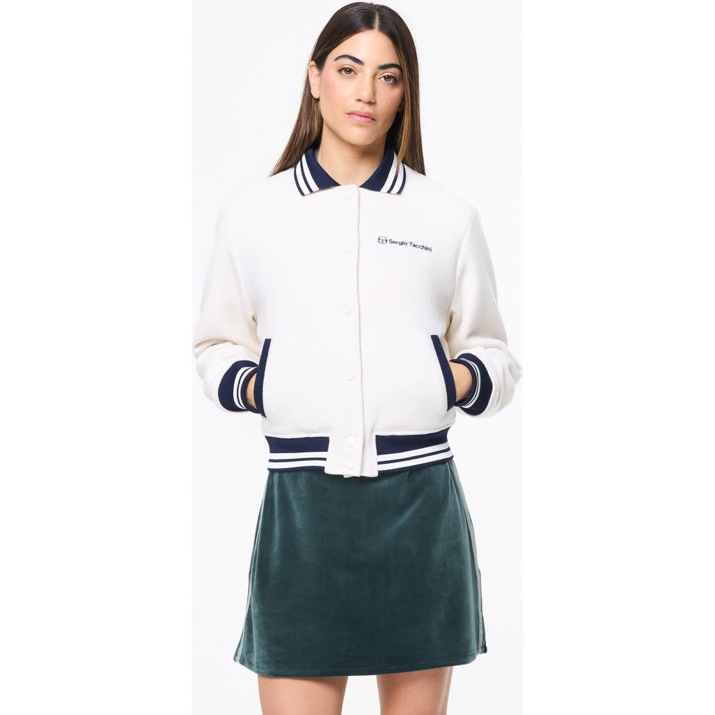Sergio Tacchini Marisa Varsity Jacket in Gardenia at Nordstrom, Size Small