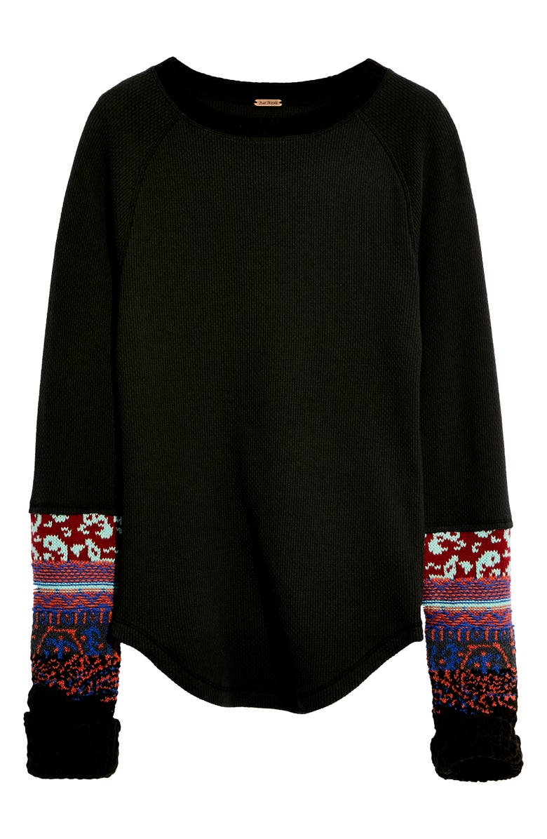 Free People In the Mix Jacquard Cuff Top, Main, color, 