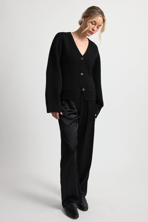 Almina Concept V Neck Cardigan In Black