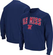 COLOSSEUM Men's Colosseum Navy Ole Miss Rebels Arch & Logo Pullover Sweatshirt