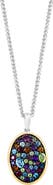 EFFY Two-Tone Pavé Semiprecious Stone & Diamond Oval Pendant Necklace