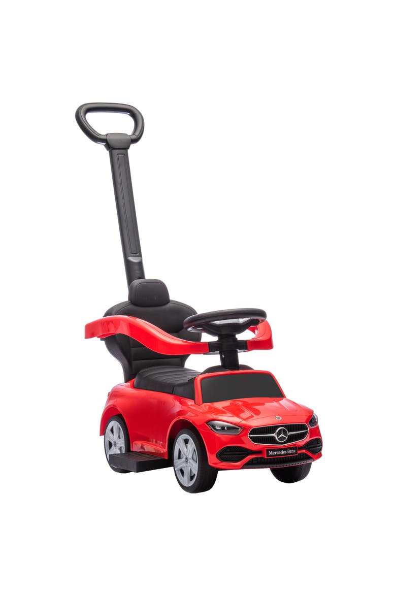 Mercedes-Benz C-Class 2-in-1 Ride-On Push Car, Red, Main, color, Red